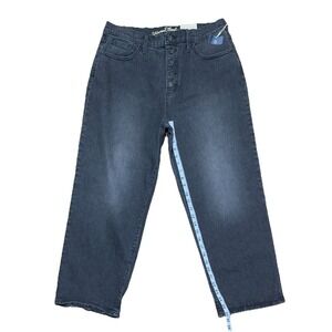 Universal Thread Women's 14 Vintage Straight High Rise Jeans Gray Button Fly NWT